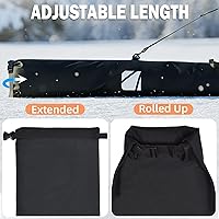 Vista 4 de AUMTISC Ski and Boot Bag Combo for Air Travel Flying, Padded Two-Piece Snow Ski Bags, Adjustable Length Ski Travel Bag for Skis Up to 200cm and