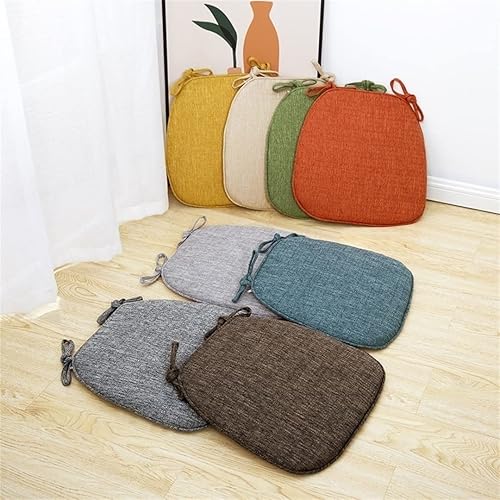 Miniatura 6 de ETULLE Cojines de silla para sillas de comedor paquete de 246 almohadillas gruesas para sillas con lazos antideslizantes en forma de U 161 x 169in