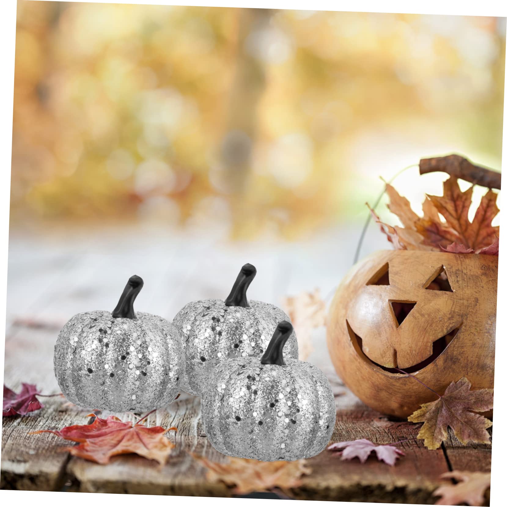 Alipis 40stücke Teiliges Dekorative Schaumkürbisse Mit Glitzer Für Halloween Erntedankfest Und Partys Kreative Und Lebendige Deko Für Zuhause Garten Und Schule