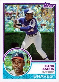 2018 Topps 1983 Design Chrome Silver Refractor #39 Hank Aaron Baseball Card