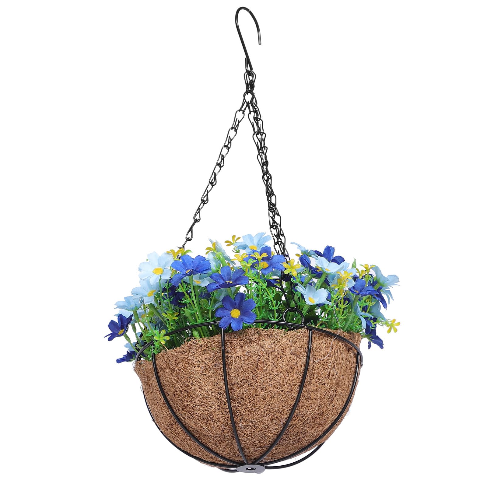 Paniers de fleurs suspendus artificiels pour décorer la cuisine