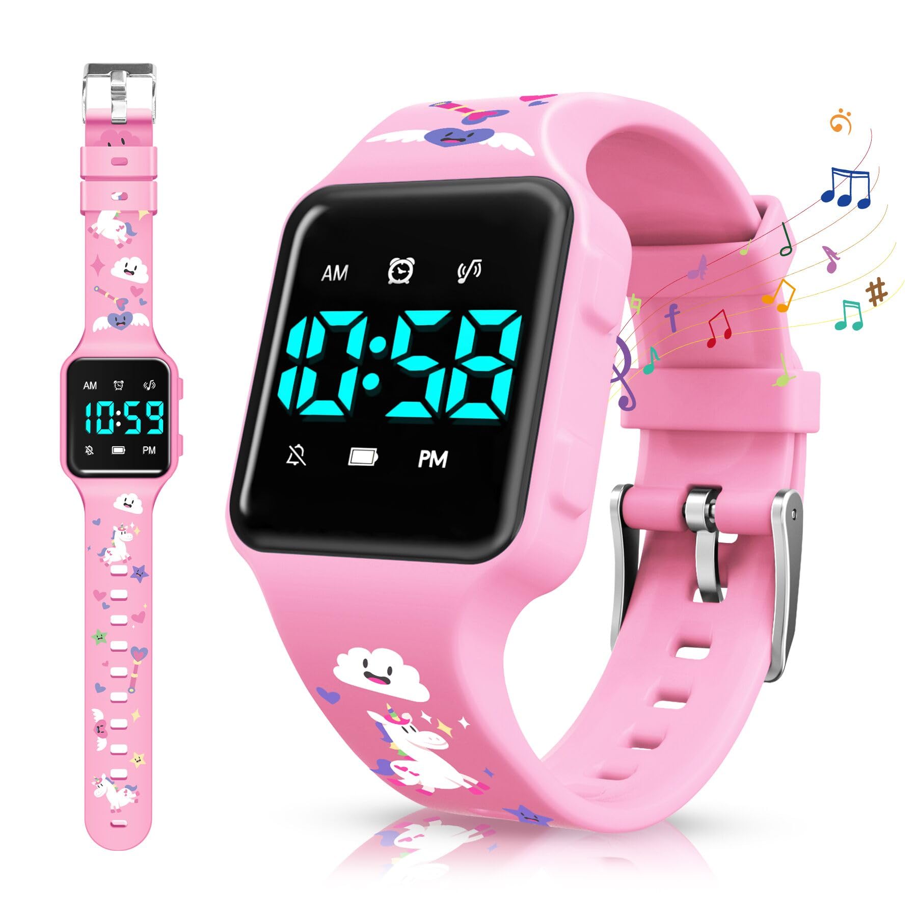 Potty Training Watch for Toddlers Kids with Countdown Flashing Lights Fun Music or Vibration Alerts - Waterproof Interactive