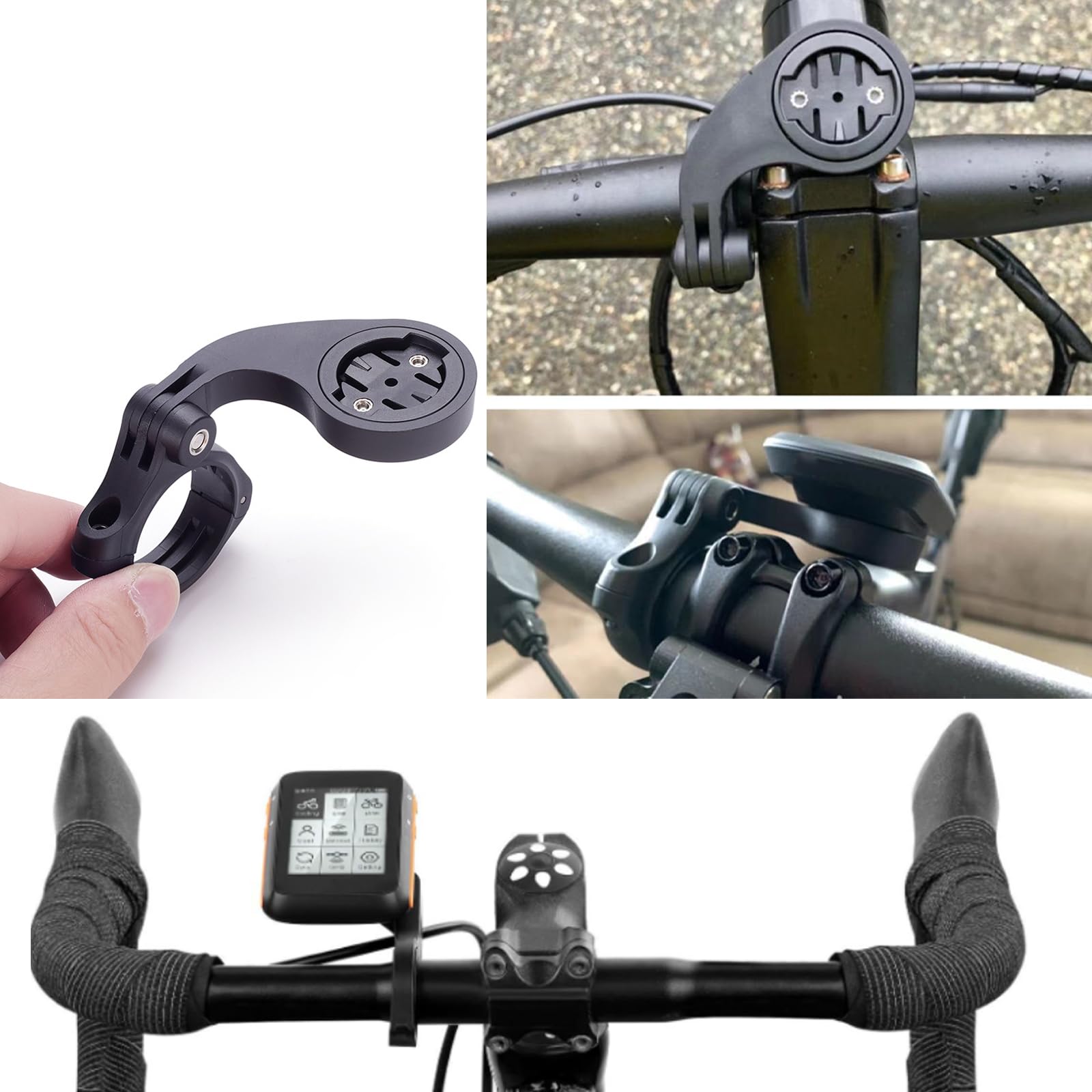 Supporto Manubrio Compatibile con Garmin Edge GPS Computer, XOSS G/G+, iGPSPORT GPS, Cycling Handlebar 25.4mm 31.8mm Bracket Mount Holder