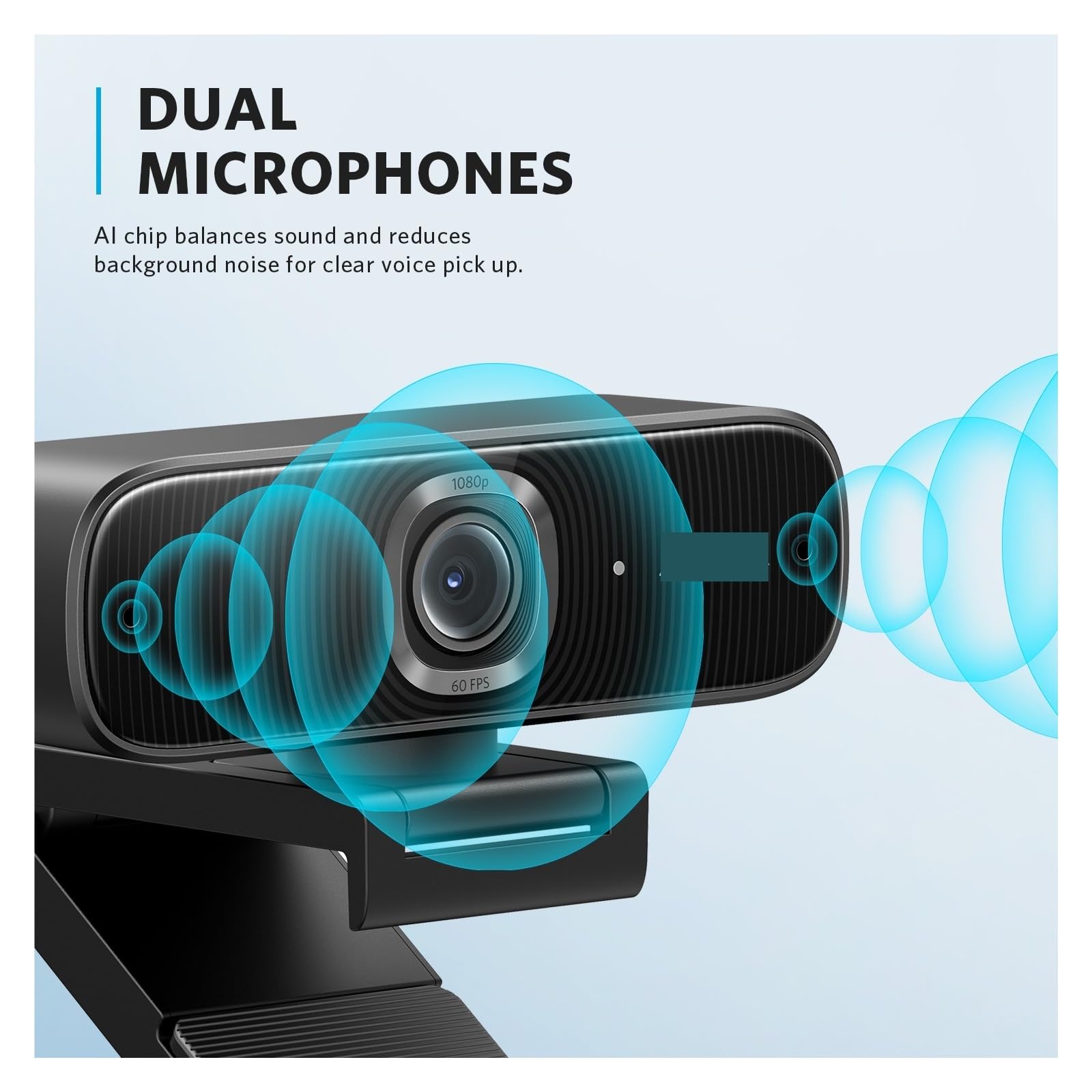Cámara Web Cámara Web Full HD, Enfoque automático de Encuadre, cámara Web Mini cámara 1080p con micrófonos con cancelación de Ruido for conferencias