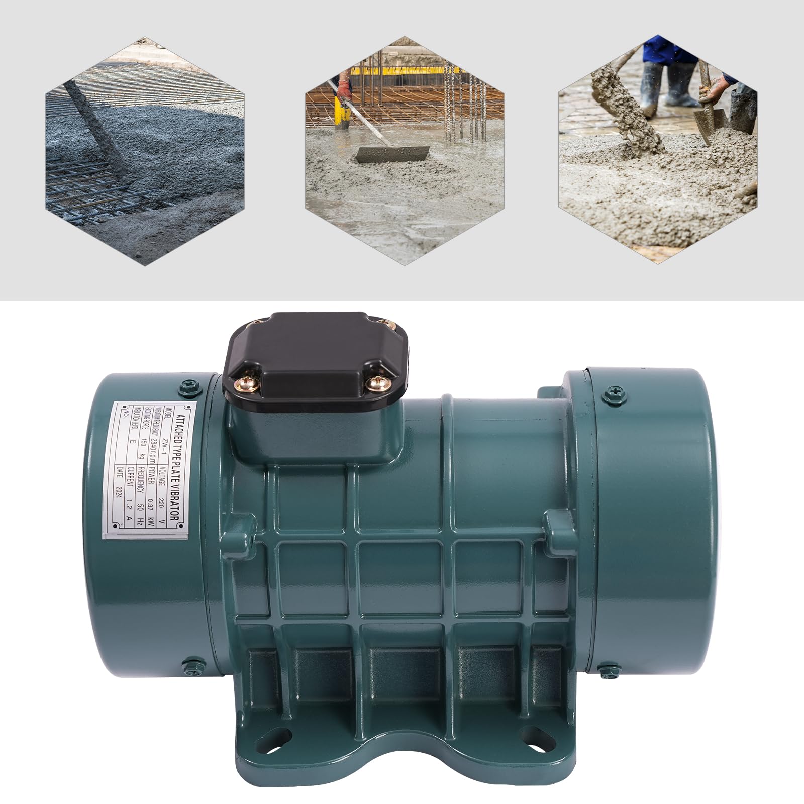 Calcestruzzo vibratore intensivo motore vibrante motore compressore per calcestruzzo motore a vibrazione per carbone elettricità costruzione industria chimica blu 370W