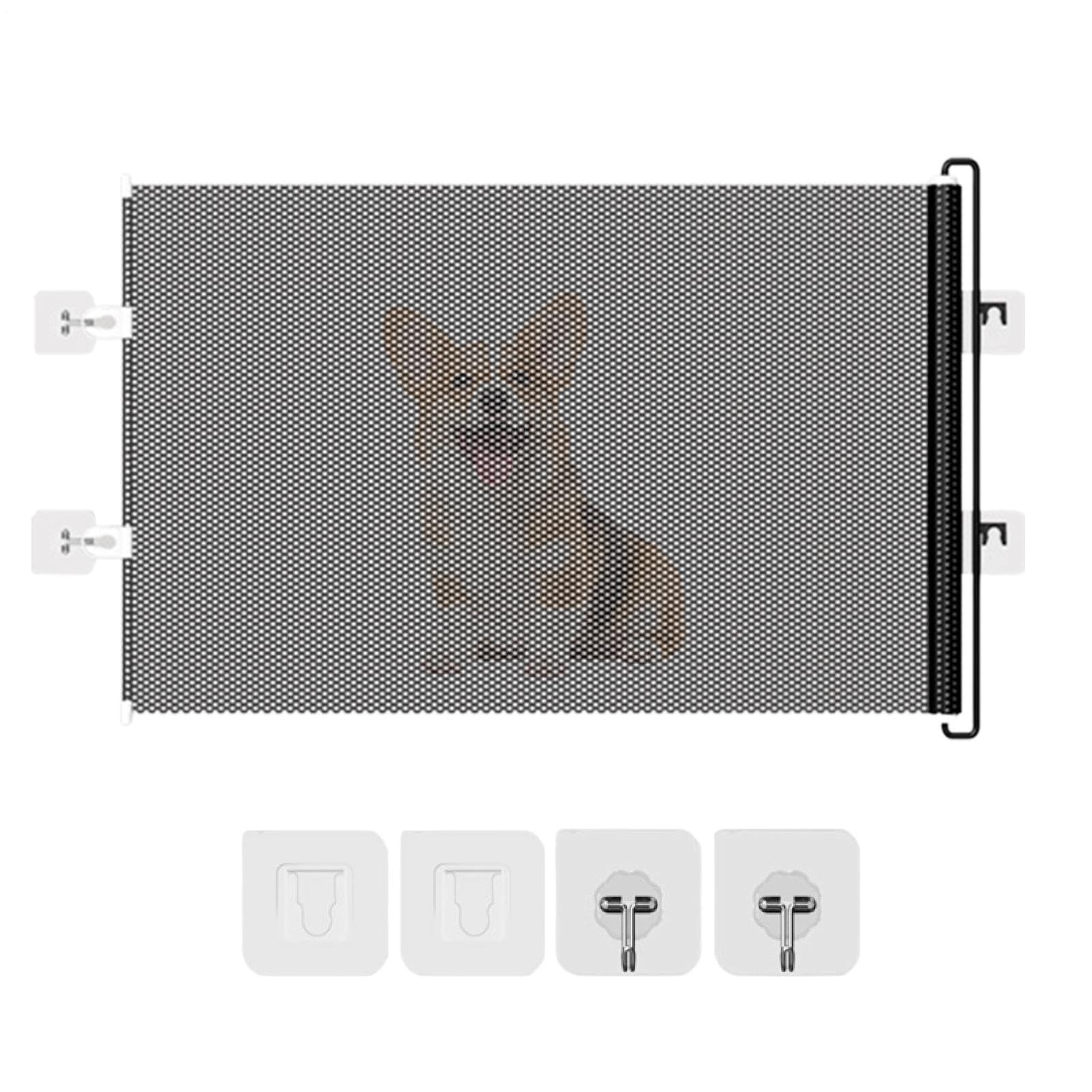 Stair Gates Retractable Pet Gate, No Drill Safety Barrier for Doorway