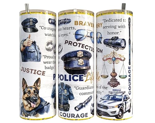 Police Life Tumbler Sublimation Wrap, First Responder Tumbler Transfer, Policeman, Ready to Press - 20 oz Straight Tumbler, 911, Cop