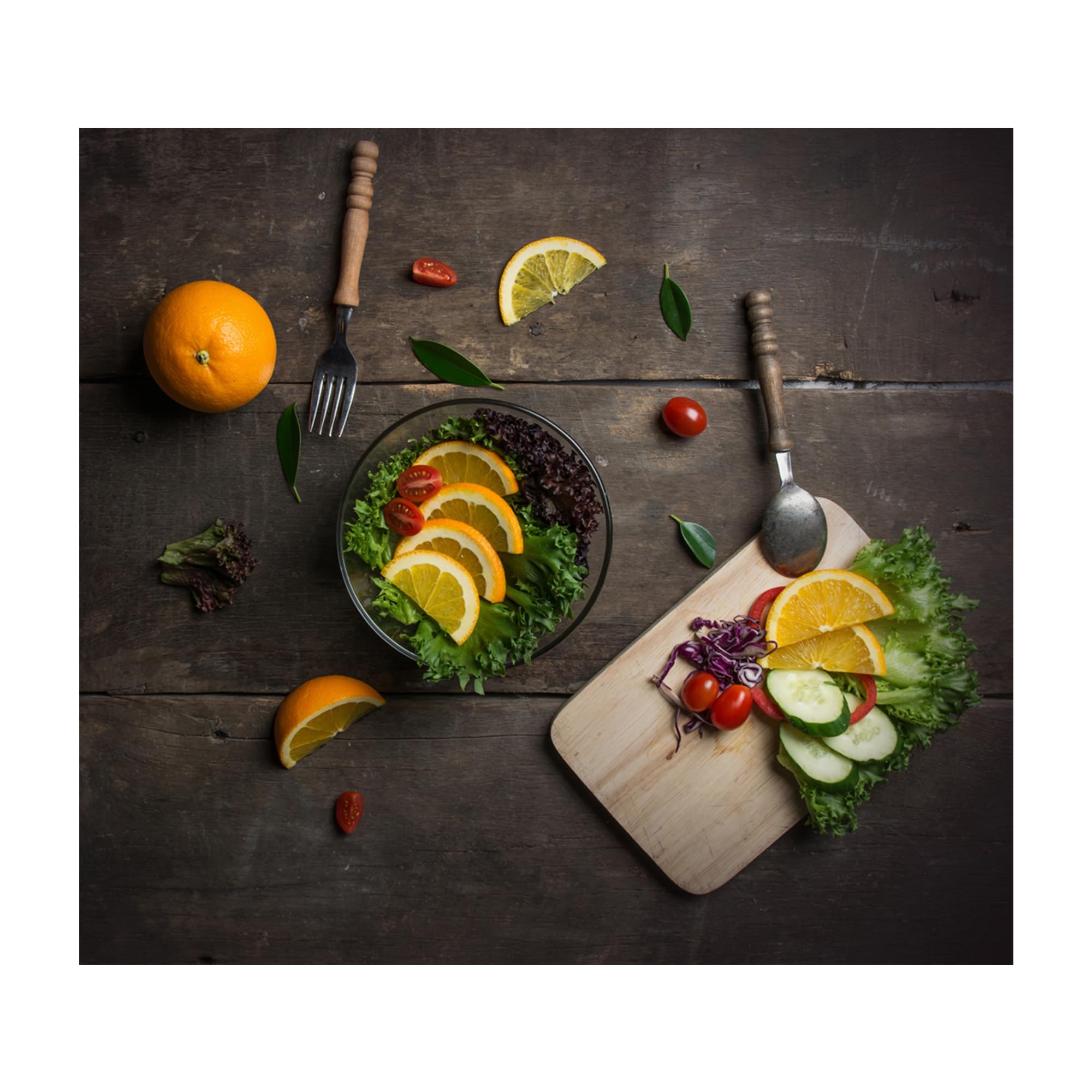 TilkiDünyası Mutfak Ocağı Arkası Sebzeler Hazır Duvar Sticker Yapışkanlı Folyo - 60x54 cm