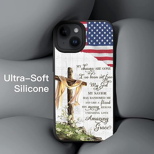 Miniatura 2 de Versículo bíblico Amazing Grace Jesus Cross Bible Verses Wildflower Fundas compatibles con iPhone 16 15 14 13 12 11 Pro Max | Galaxy S25 S24 S23 S22