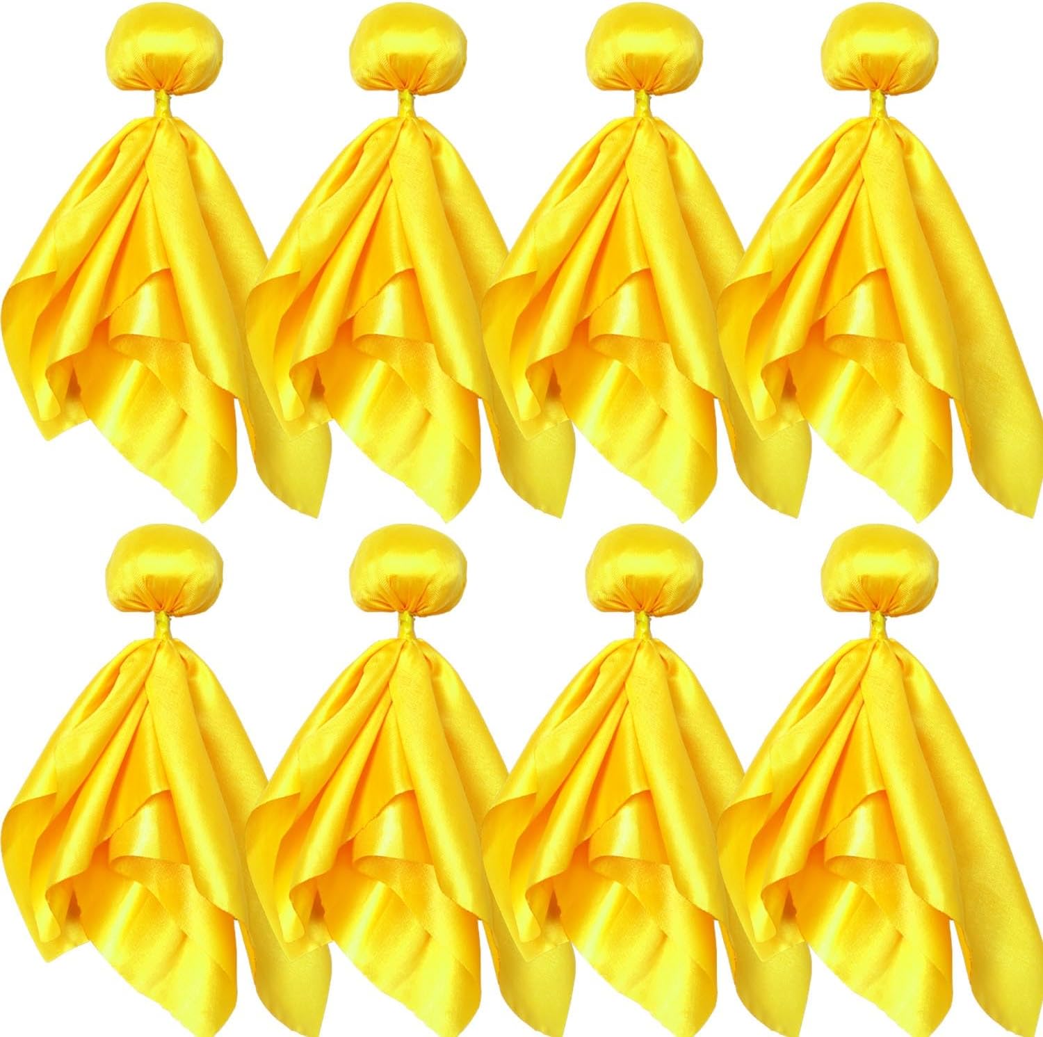 8 Pcs Yellow Penalty Flag Football Flags, Referee Flag, Lacrosse,Sports Fan for Football Games Party Accessory Referee Game, Superbowl Party Decorations