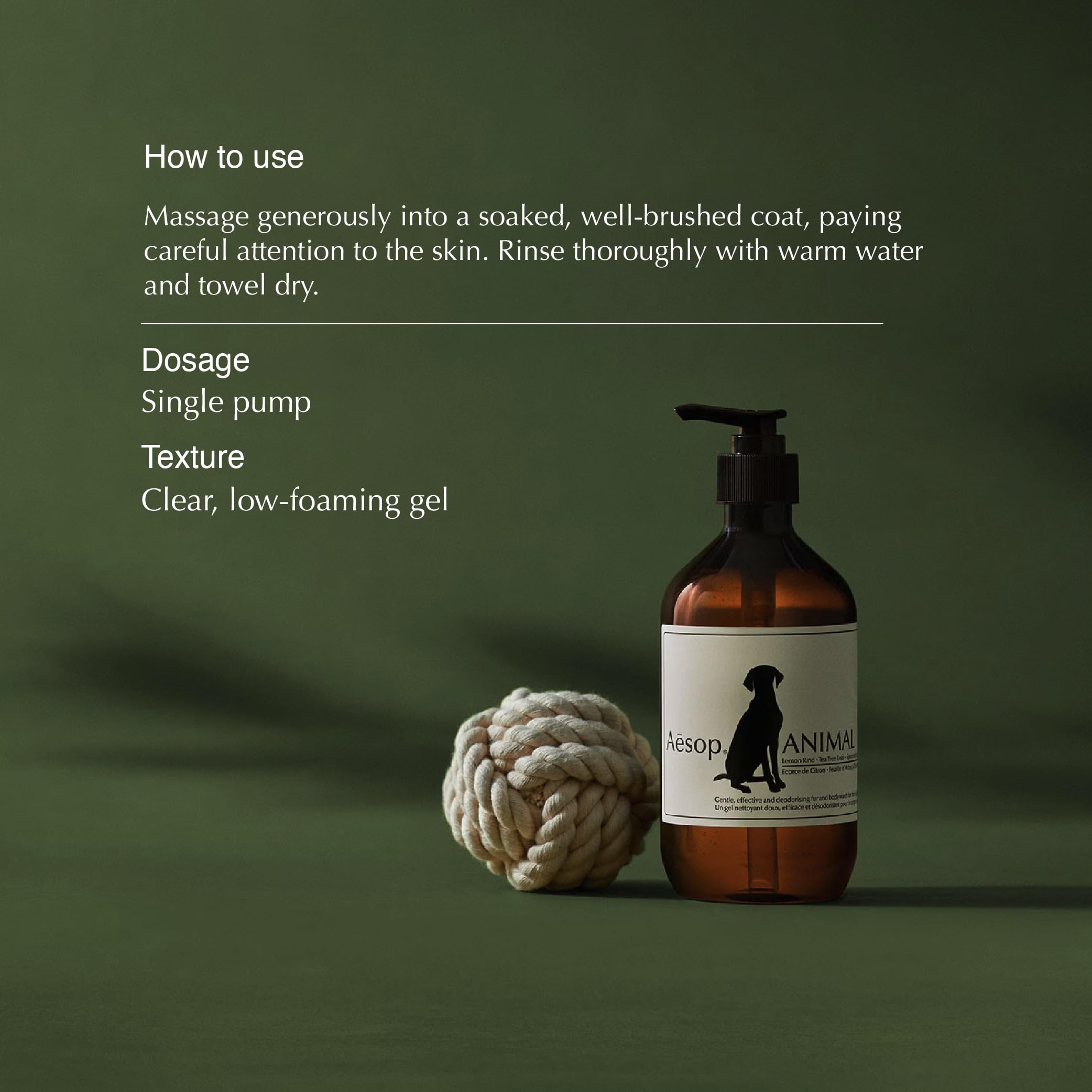 Aesop Pet Shampoo | Gentle Dog Shampoo and Coat Wash with Deodorizing Properties | Citrus, Fresh Scent | 16.9 fl oz