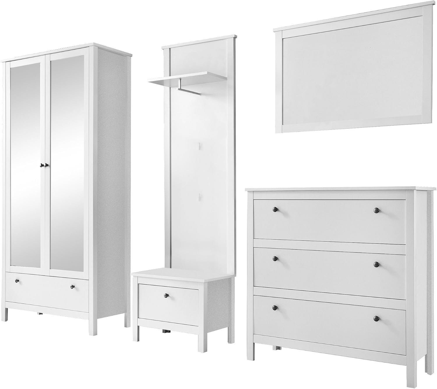 Furnline Wardrobe 5Piece Set Combination with Plenty of Storage Space
