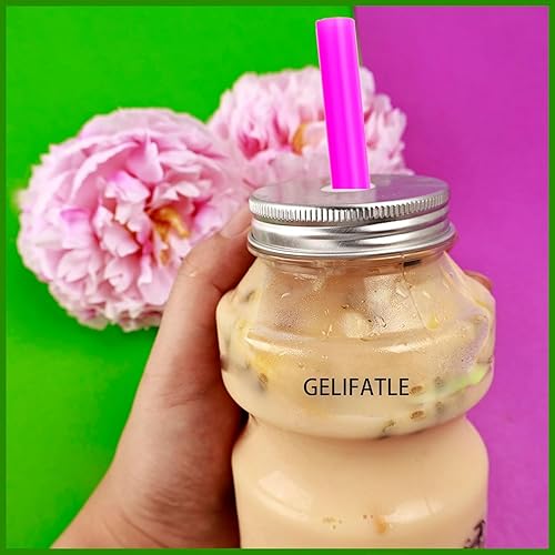 Miniatura 6 de 100 popotes para batidos jumbo, pajitas grandes de boca ancha colorida