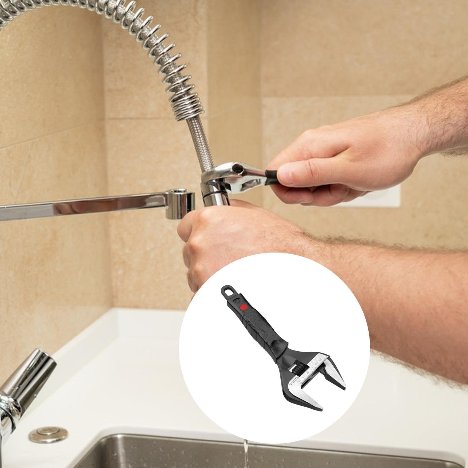 Llave inglesa ajustable para lavabo de cocina