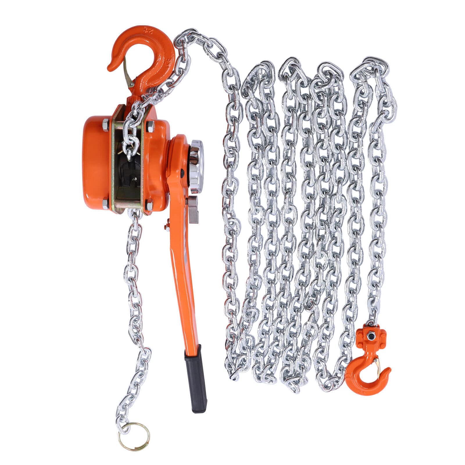 YIPONYT Manual Chain Hoist, 3300 lbs Chain Traveling 20ft Manual Lever Chain Hoist Steel Construction Portable for Transporting Lifted Loads and Towing Bags Factories, etc.