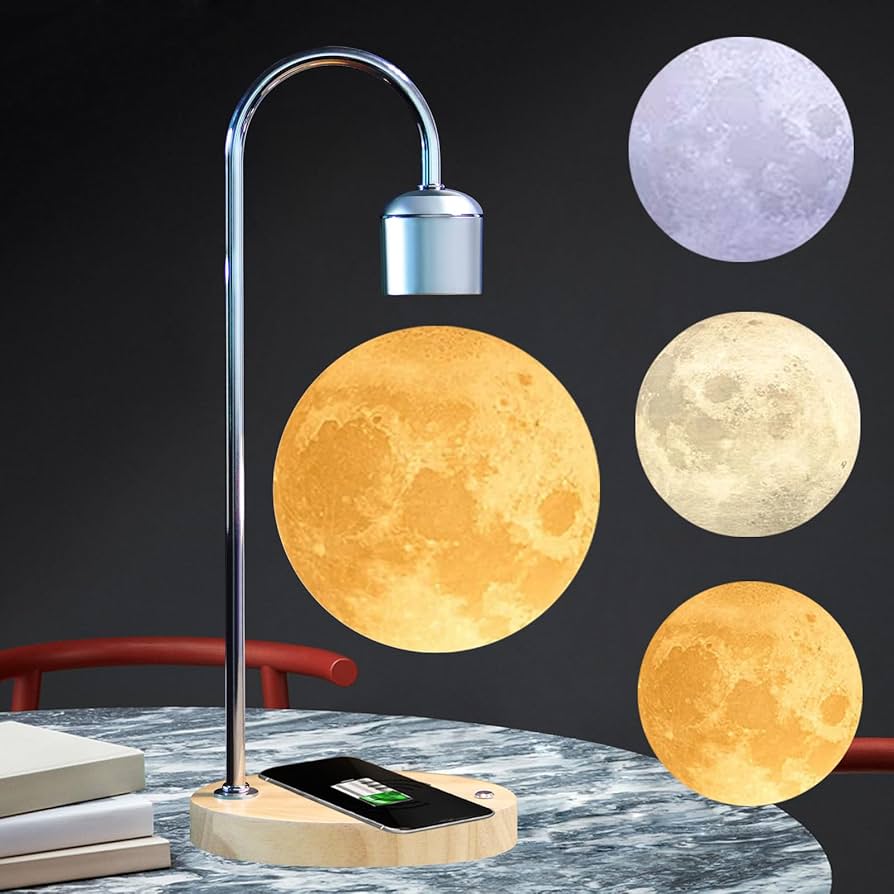 MOON LIGHT/ムーンライト Magnetic levitation Amazon.com: Floatidea Magnetic Levitating Moon Lamp with 10W