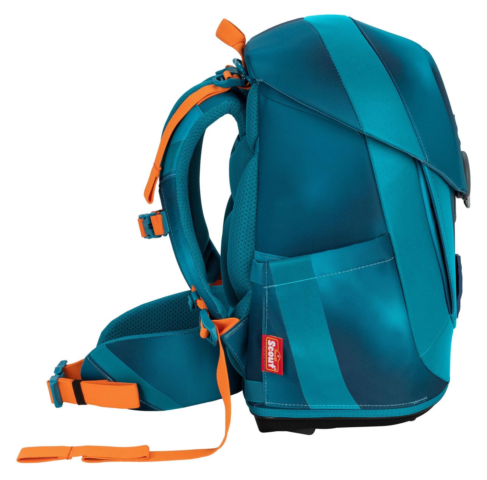 SCOUT Schulranzen Superflash Sunny II Set 4-teilig Seadragon blau