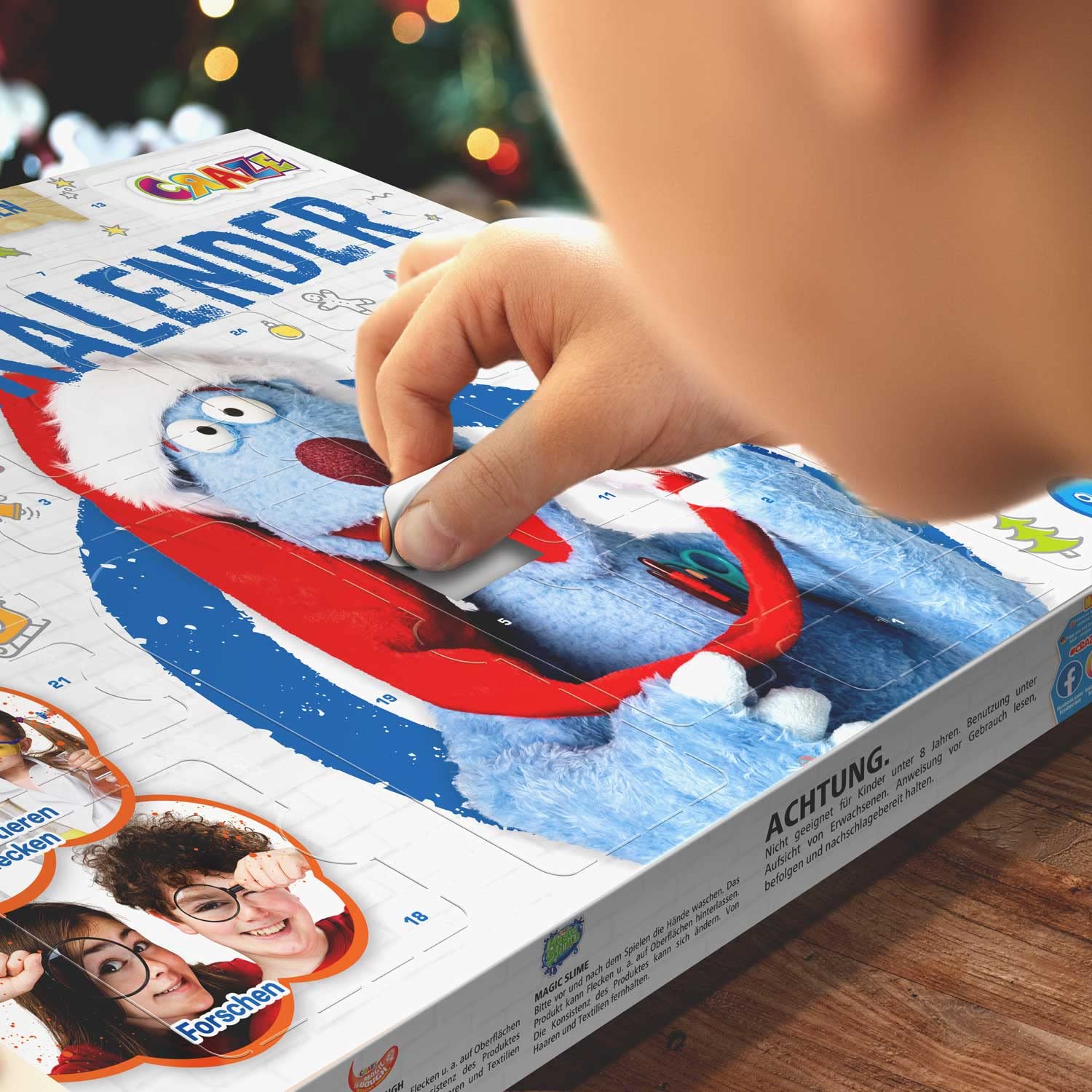 CRAZE-WOOZLE GOOZLE Adventskalender 2021 Adviento de Crazy Woodle Goodle 24683, divertido, creativo calendario de Navidad niñas, color sorpresas