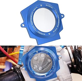 NICECNC Liga de alumínio azul totalmente transparente cobertura do eixo da câmara compatível com Yamaha Raptor 700 2006-2022, 700R 2011-2022, 700R SE 2014-2022, substituição para 1S3-11185-00-00, 1S3-1185-10-0