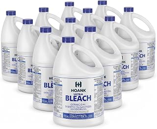(12 Gallon) - Liquid Chlorine Bleach, for Laundry, Household and Commercial Cleaning, Multipurpose Cleaner, 1 Gallon Jugs. Ready to Use. (12 Gallons)