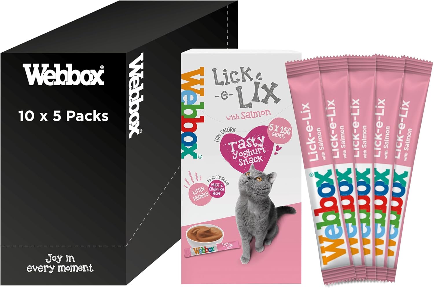 Webbox Cats Delight Lick-e-Lix Salmon, 15g, Pack of 10