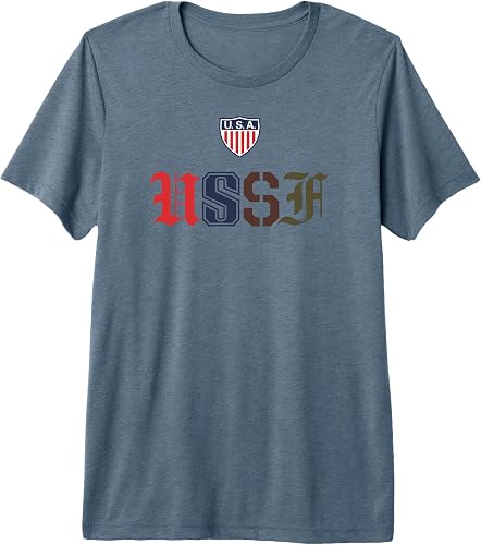 Officially Licensed US Soccer Federation, Typography Premium Tri-blend T-Shirt