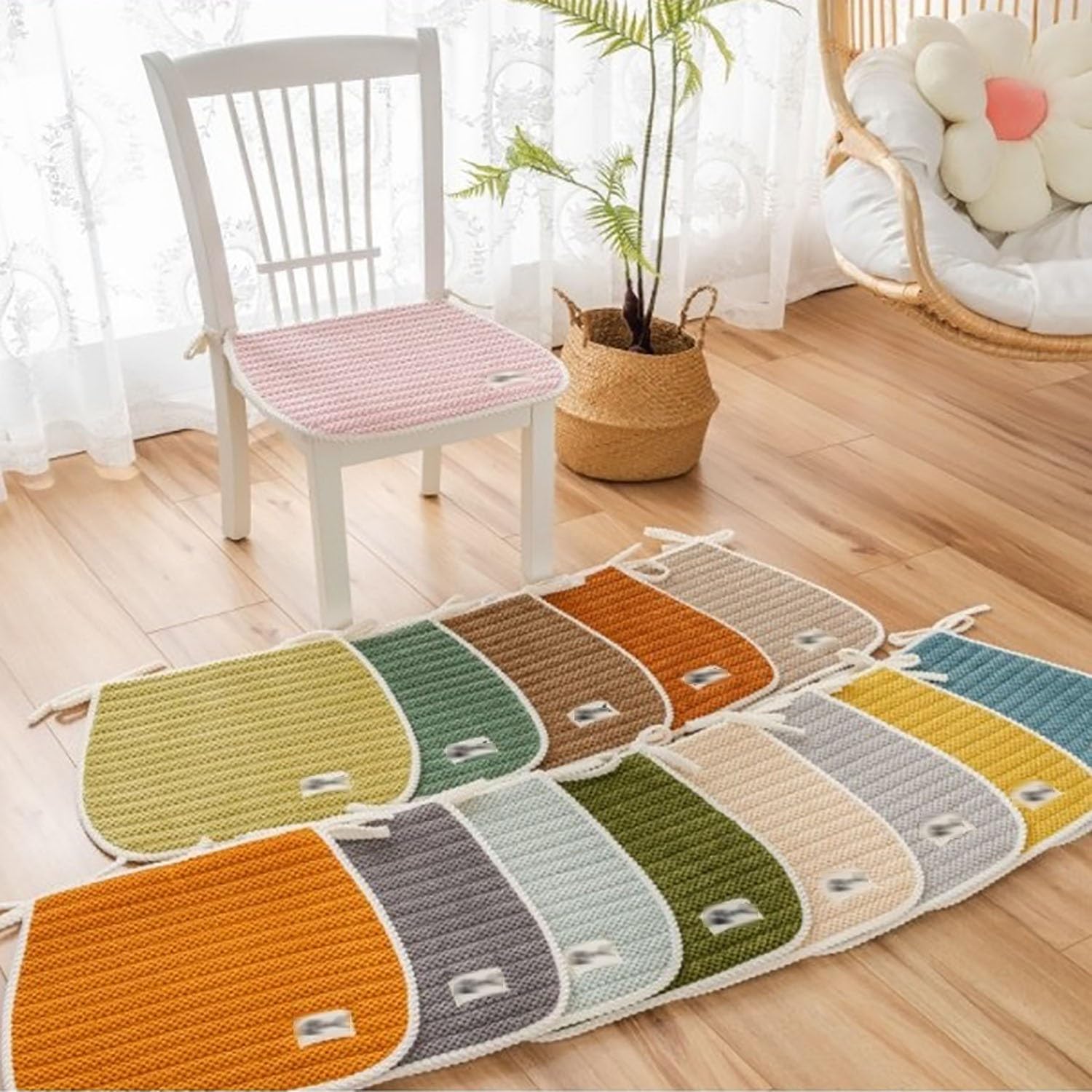 Cojín Para Silla Antideslizante - Suave, Transpirable, Con Cremallera, Ideal Para Comedor, Cocina, Oficina O Jardín (Varios Tamaños Y Colores)