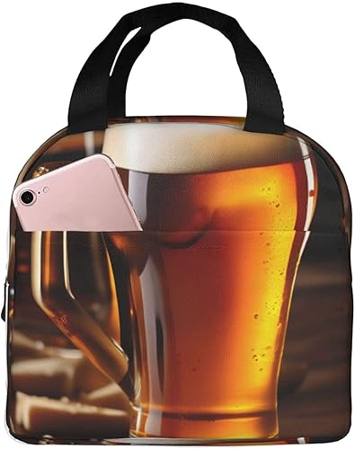 Miniatura 1 de Lonchera de trabajo, bolsa de almuerzo de viaje de cerveza para mujeres y hombres, contenedor de almuerzo aislado reutilizable de gran capacidad