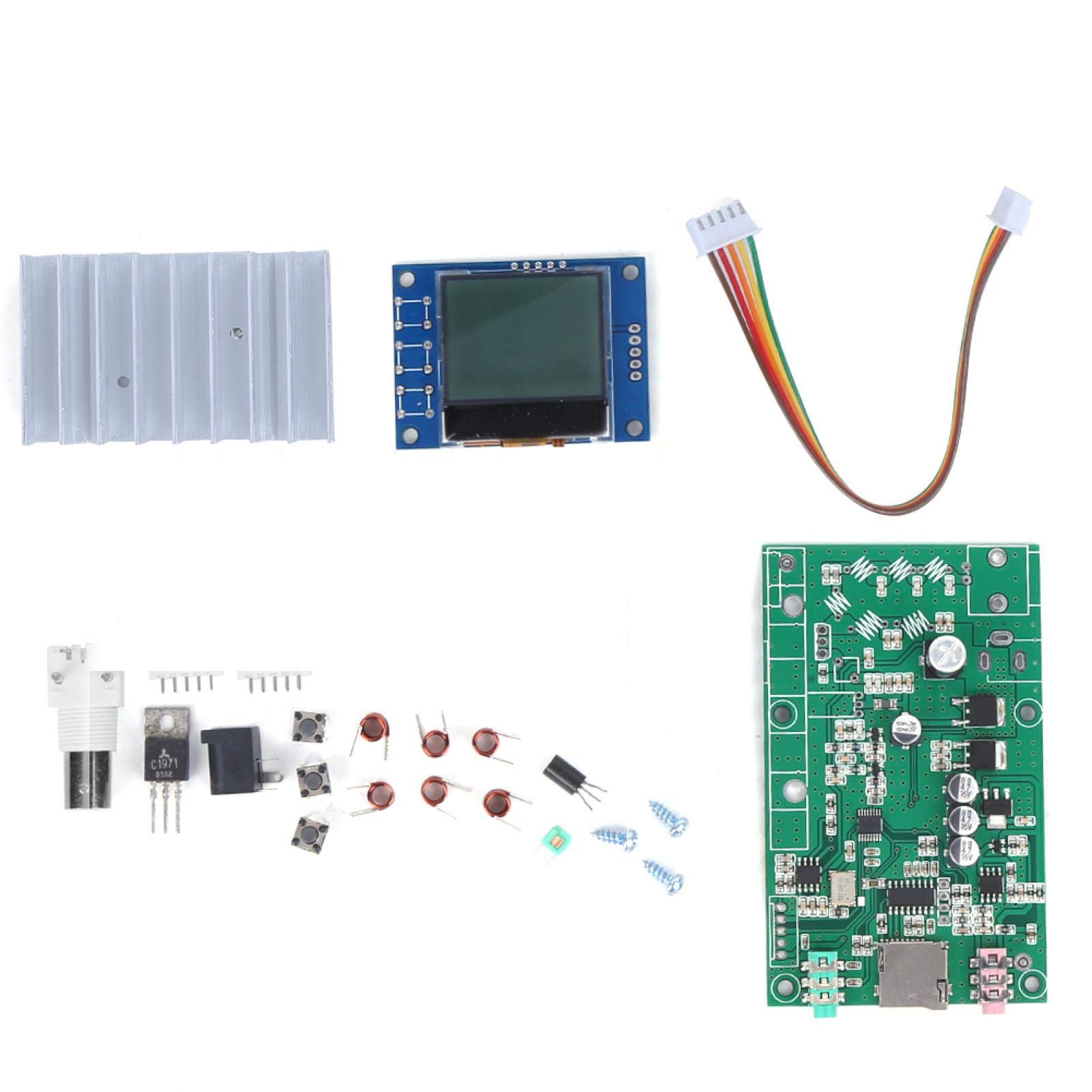 Kit modulo stazione radio trasmettitore 7W stereo Pll FM con Lcd 76M 108Mhz Caricabatteria per auto e lettore musicale con chiamate gratuite Kit supporto per doppia porta USB Adatto per la regolazione