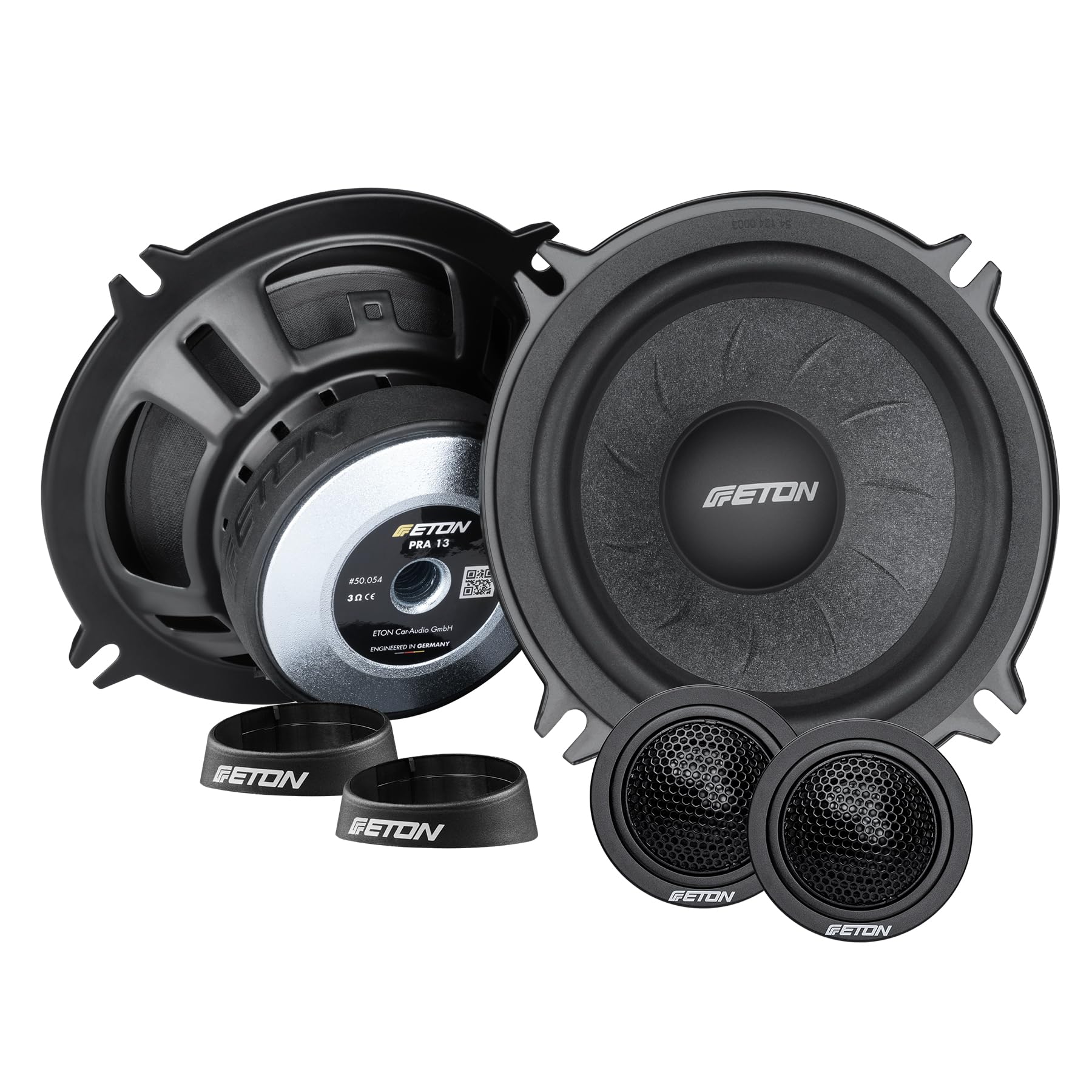 ETON Pra 13 – klangstarkes 13 cm / 5“ Komponenten System, Auto Lautsprecher, Soundsystem mit 90 Watt, 3 Ohm, 1 Paar