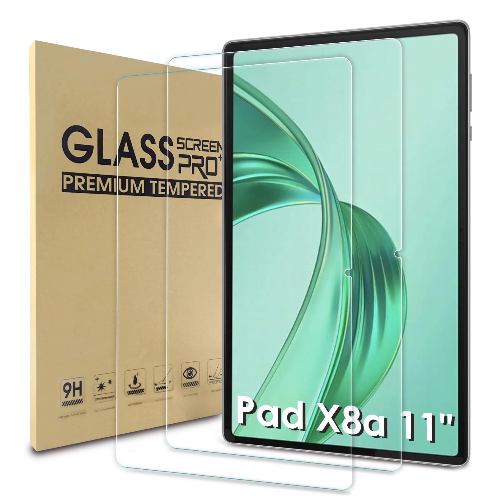 Vetro Temperato Honor Pad X8a 11" 2 Pezzi Pellicola Protettiva 9H Anti Graffio