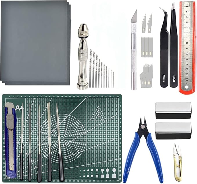 37PCS Model Tools for Gundam, Professional Model Tool Kit for Gundam Hobby Building Tools Modeler Basic Tools Craft Set for Gundam Car Basic Model Building, Repairing and Fixing