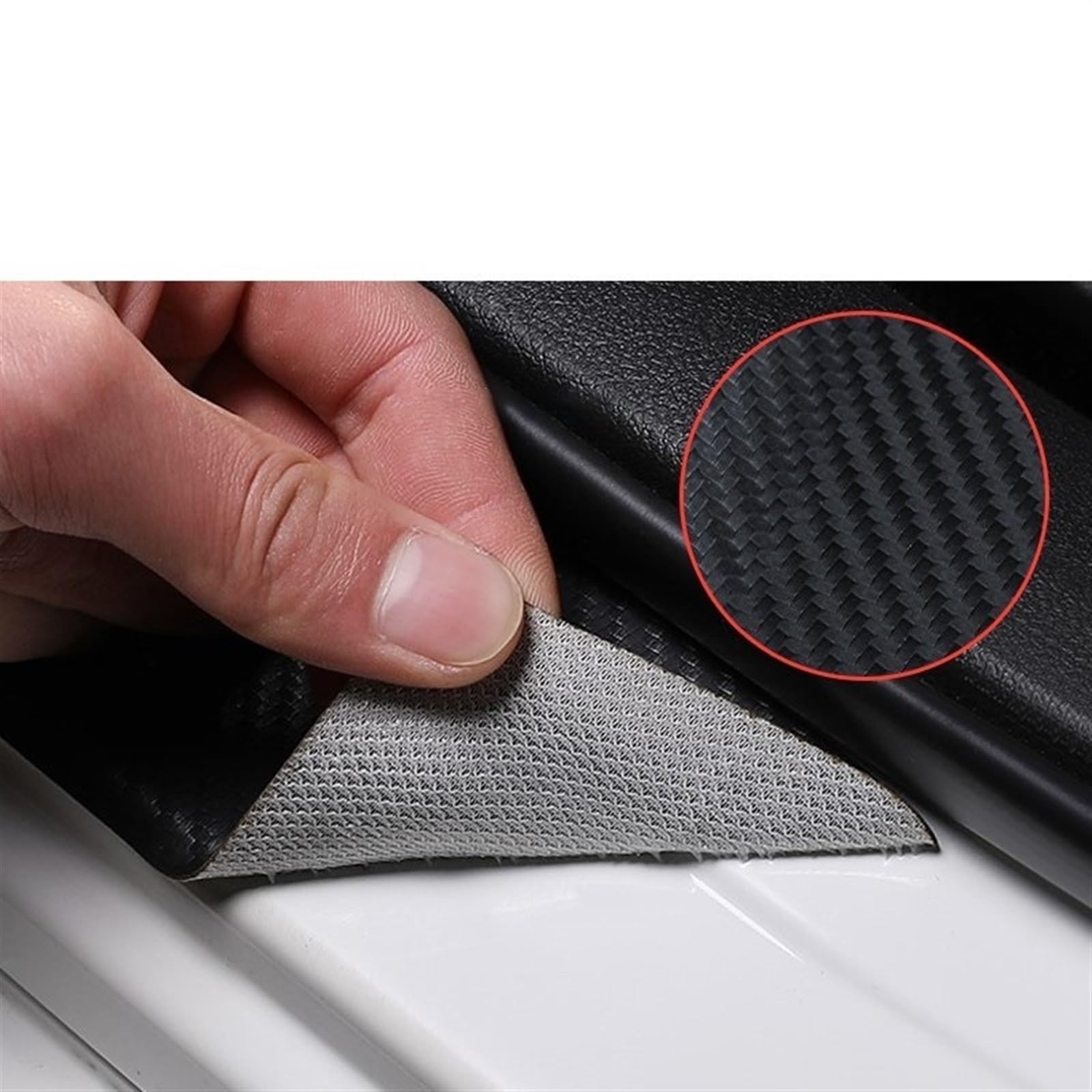 Tira Protectora de Parachoques Adhesivo Protector de Fibra Carbono para el Maletero del Coche, Adhesivo Decorativo para Parachoques Trasero para Peugeot 508