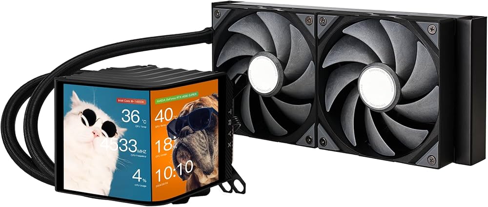 Amazon.com: TRYX Panorama 240 240mm AIO 6.67'' AMOLED L-Shaped