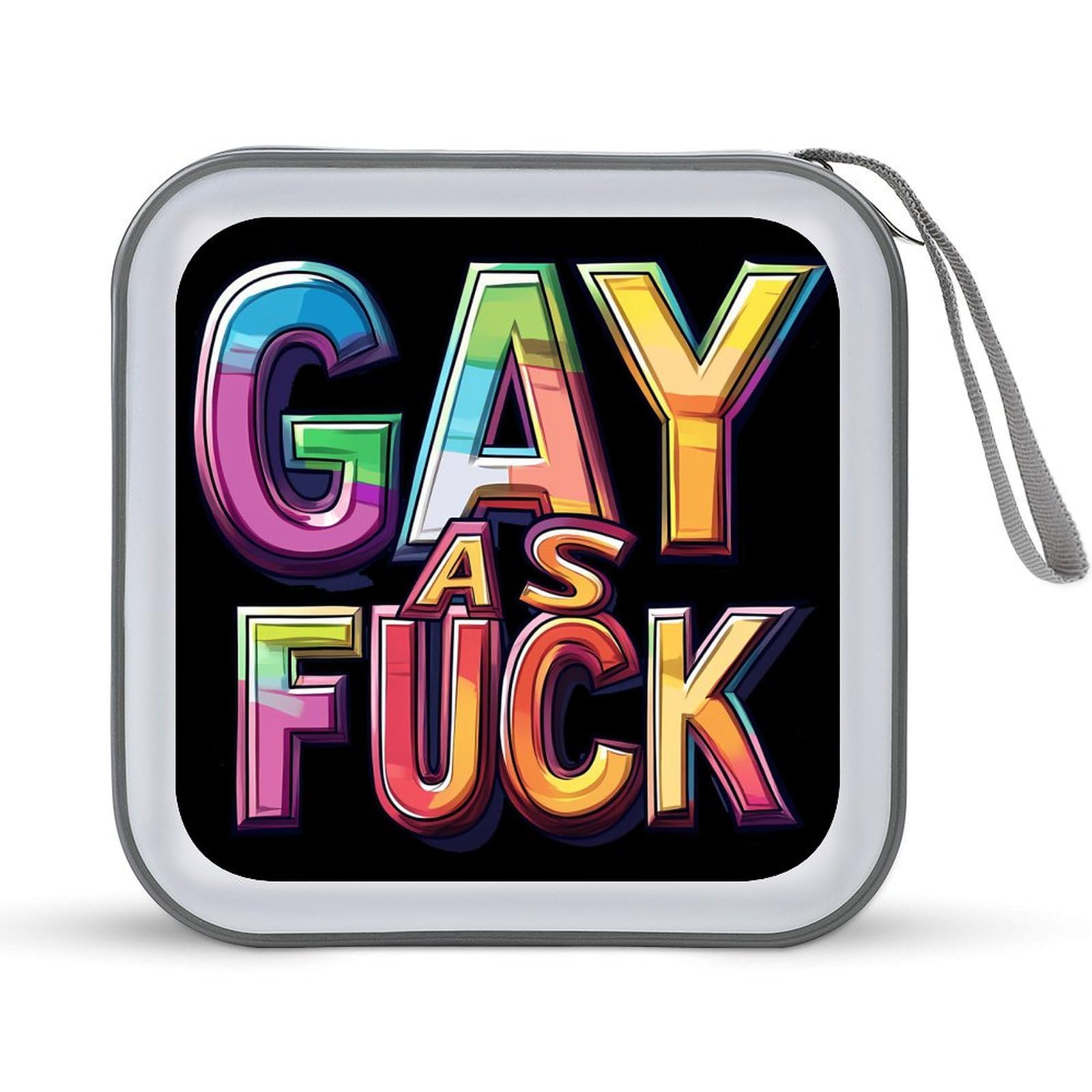 Gay As Fuck LGBT CD Case Plastic DVD Case Holder Wallet Disc Storage Organizer for Car Travel