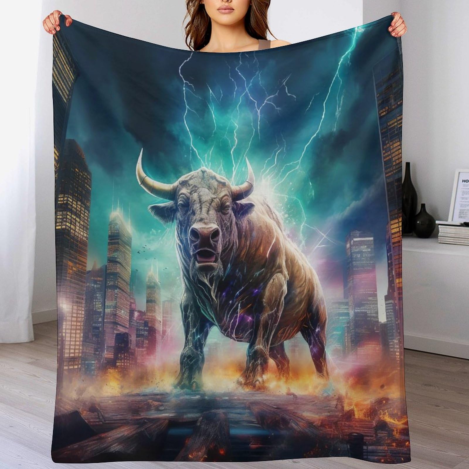 Couverture rhinocéros grand plaid décoratif pour une soirée cocooning sur le canapé