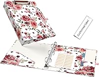 Vista 23 de EYROZILL Mini carpeta de 3 anillas, 5.5 x 8.5 pulgadas, 2 pulgadas, estampado de vaca