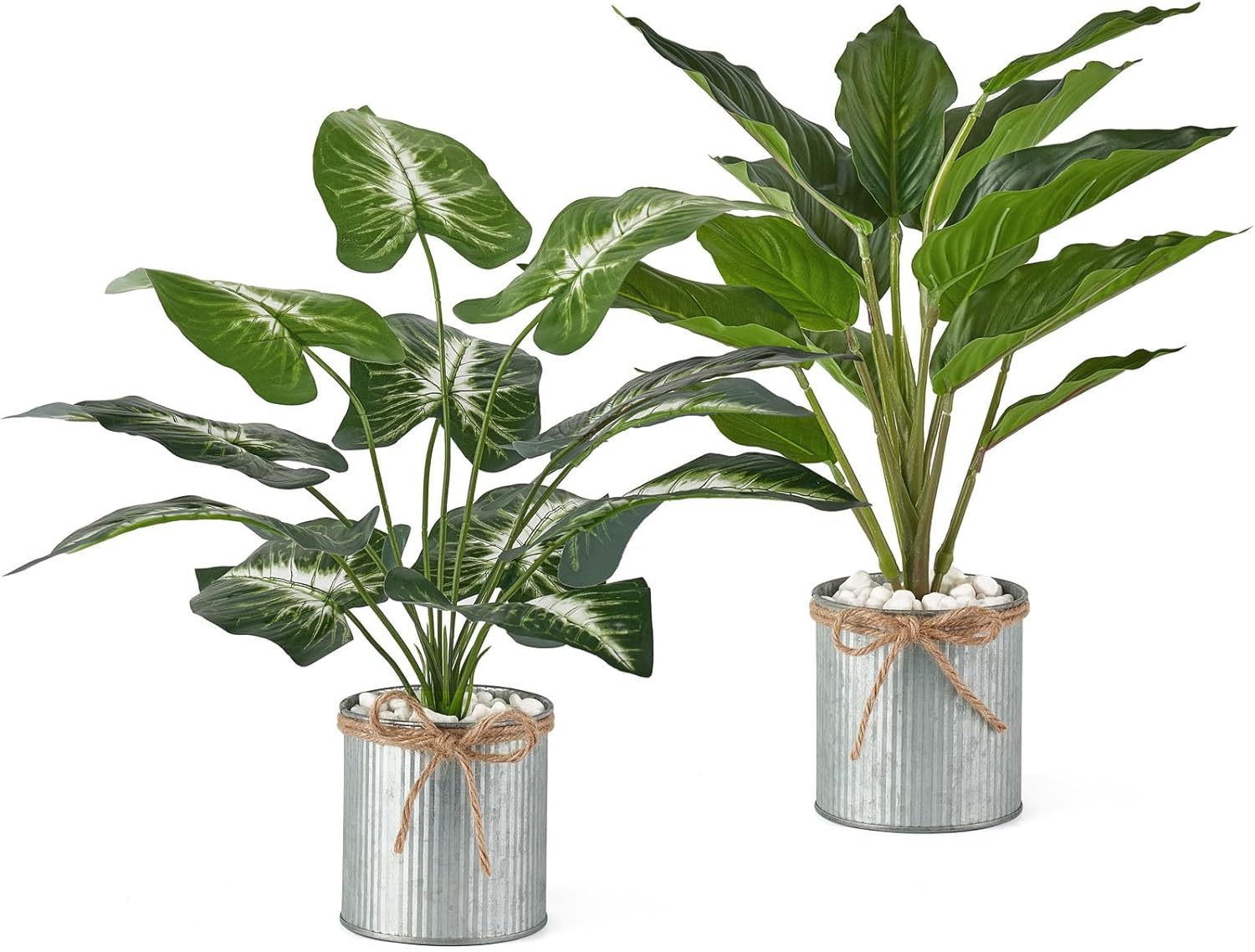 Mkono Mason Jar Centerpiece Decorative and Fake Plants in