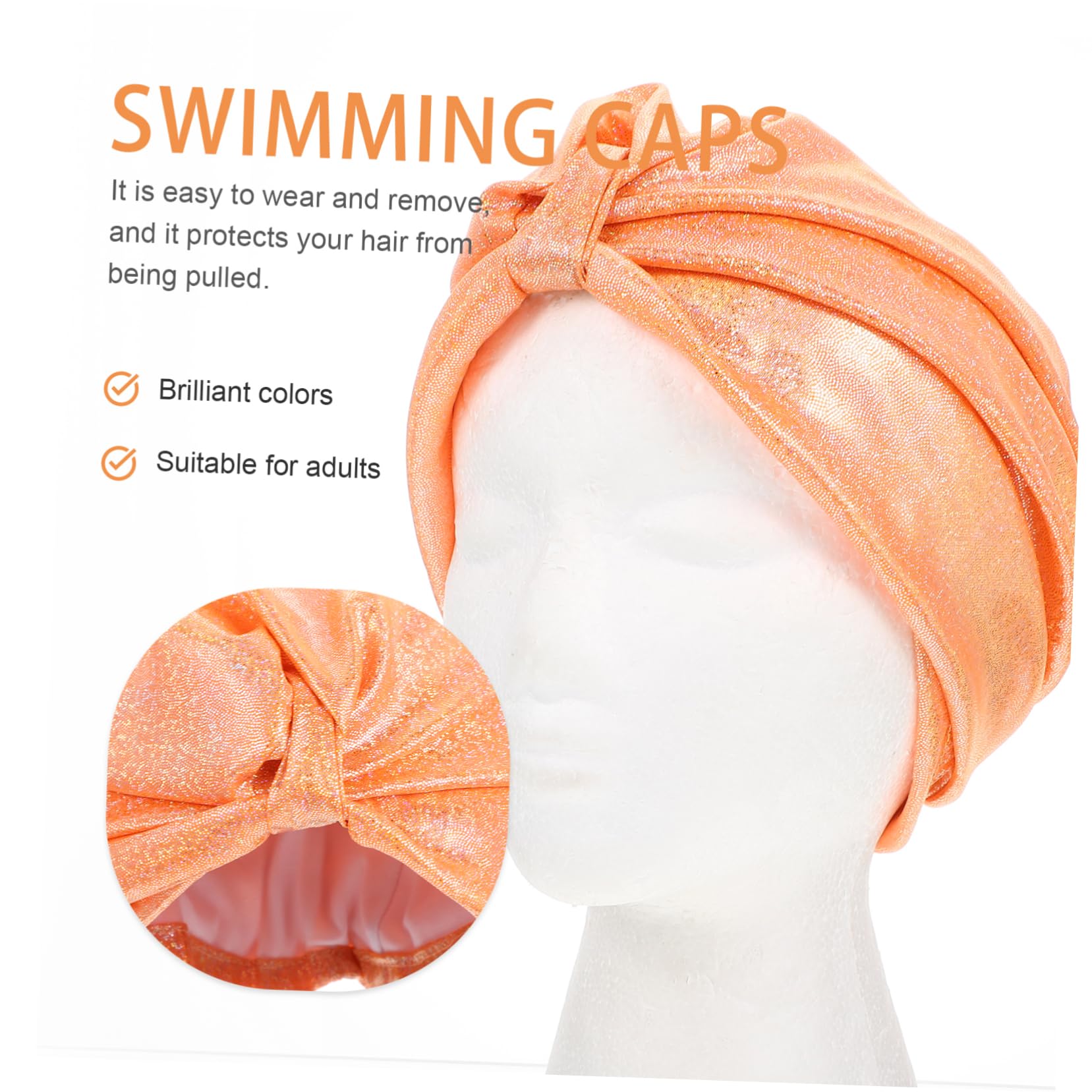 Toddmomy Gorro De Baño De 3 Uds Gorro De Ducha Grande Bandanas Para El Pelo Gorro De Baño Para Hombre Turbante De Natación Gorro De Natación Sombreros De Natación Gorro De Natación Pelo
