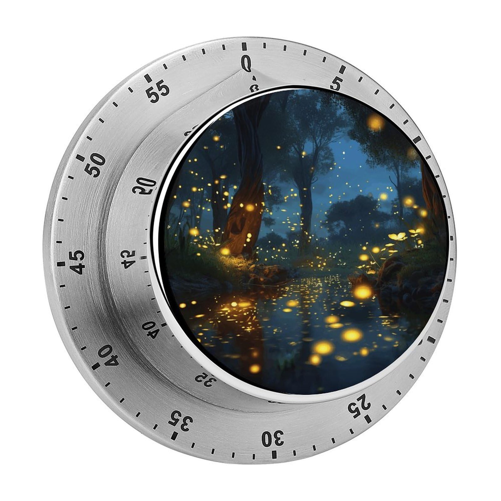 Fireflies Kitchen Timer Chef Cooking Timers Clock with Loud Alarm Exquisite Stainless Steel Mechanical