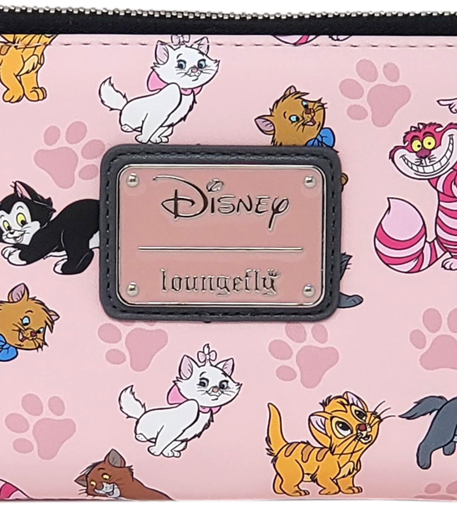 Cartera Disney Cats con cremallera alrededor de piel sintética, Varios colores, Cartera de mano con cremallera alrededor 7