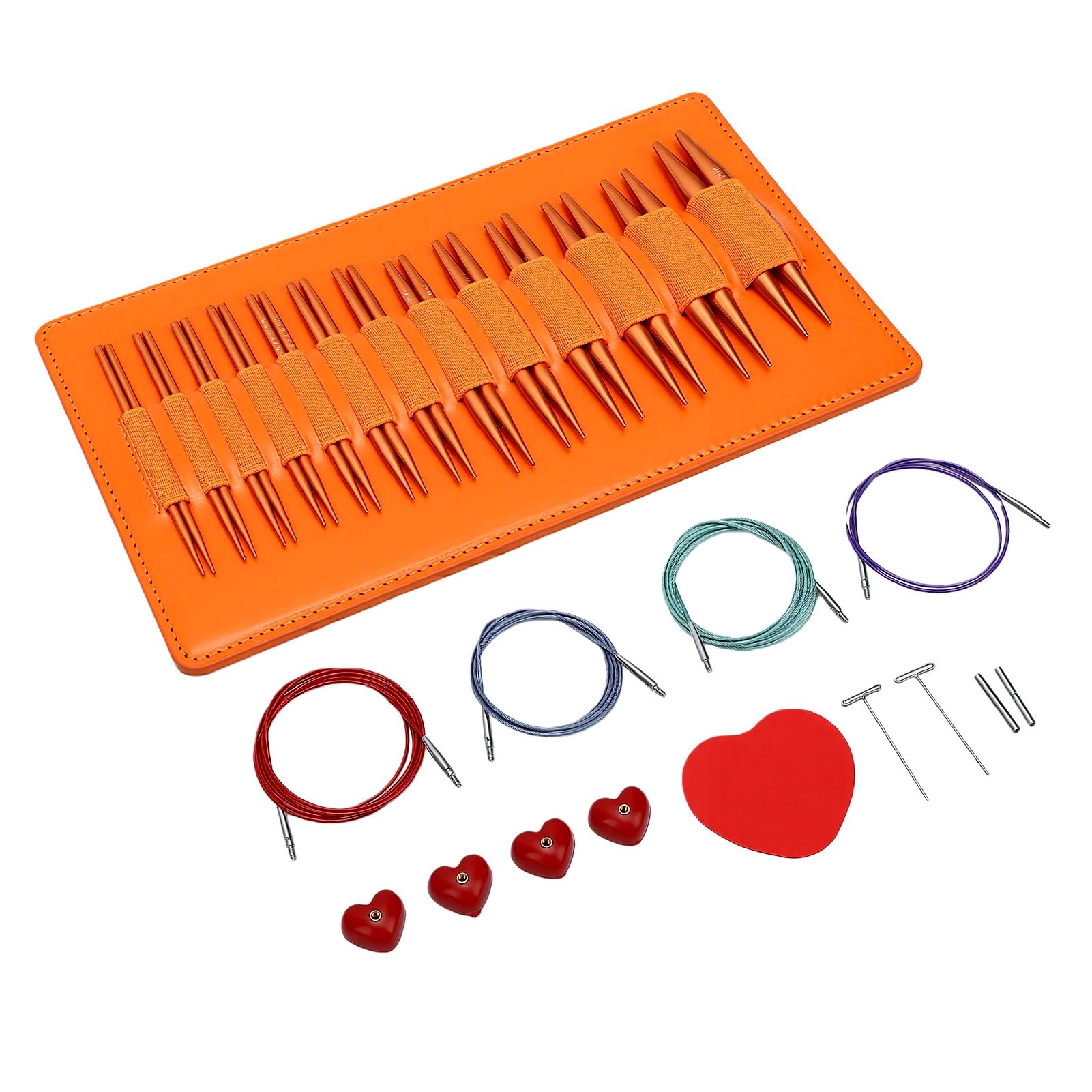 Luocute Juego de Agujas de Tejer Intercambiables, Agujas Circulares de