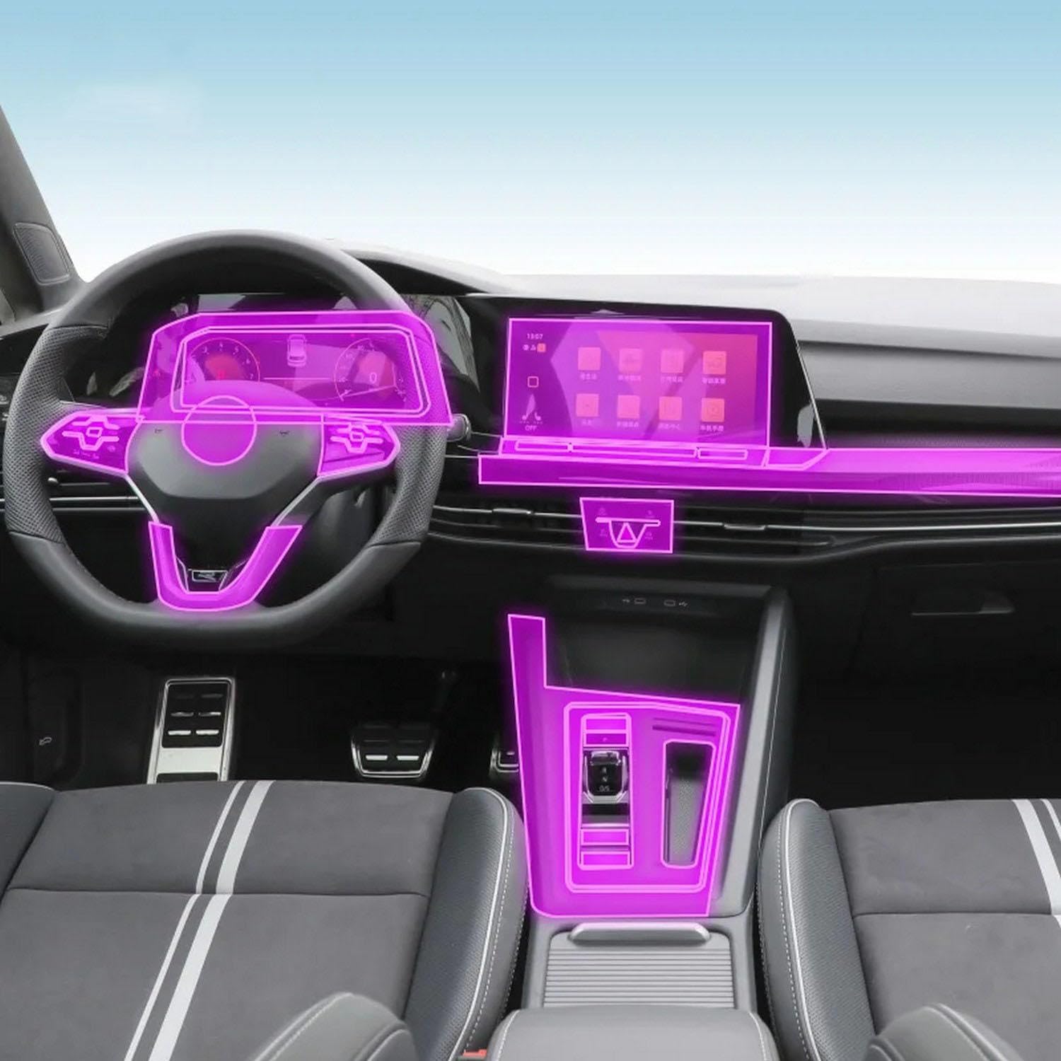 Protection écran LCD Volkswagen Golf 2021 film protecteur console TPU GPS