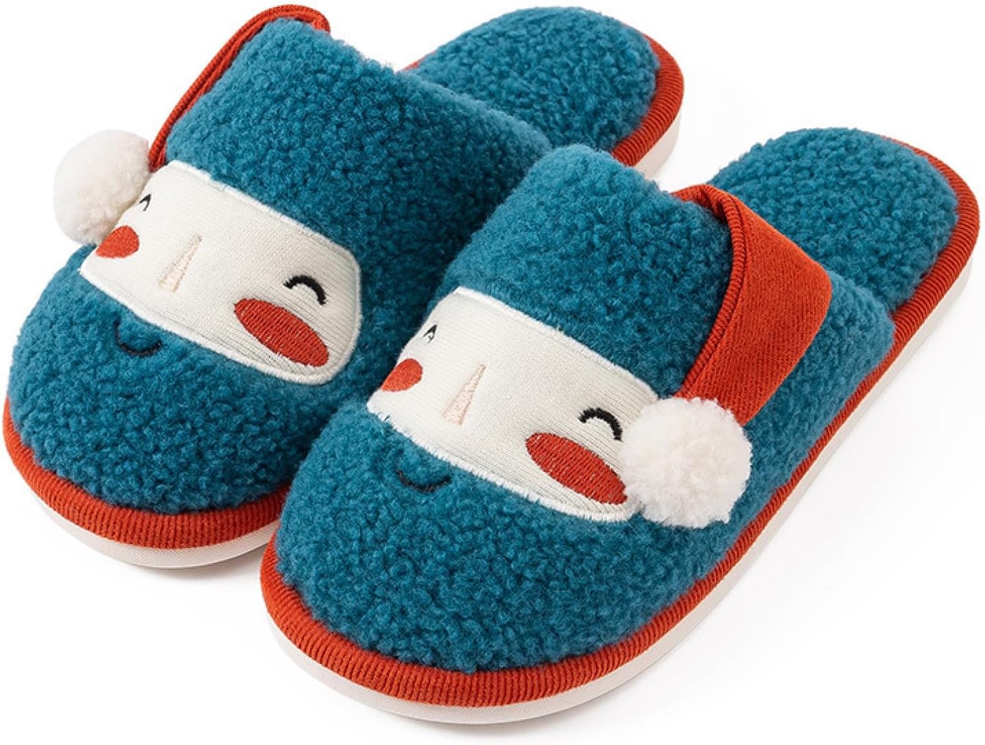 Christmas slippers Winter cotton slippers Women's men's indoor home lovers plush slippers, B, B