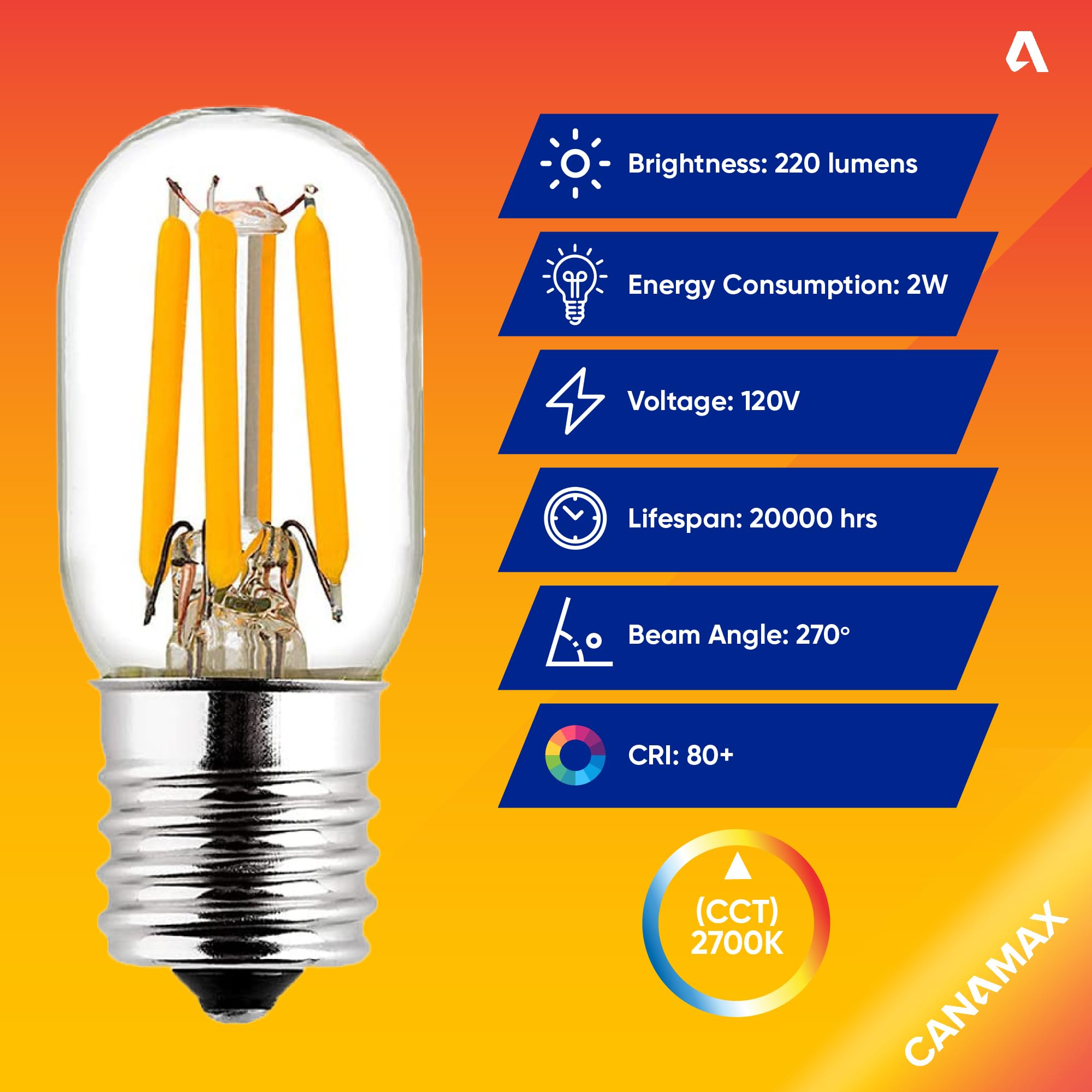 Amazon.com: Canamax T7 E17 LED Bulb 2W 120V (25W Equivalent