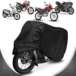 Capa de Cobrir Moto Couro Impermeável Anti-uv Não Risca Tamanho M Titan Factor Fazer