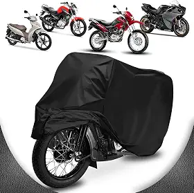 Capa de Cobrir Moto Couro Impermeável Anti-uv Não Risca Tamanho M Titan Factor Fazer