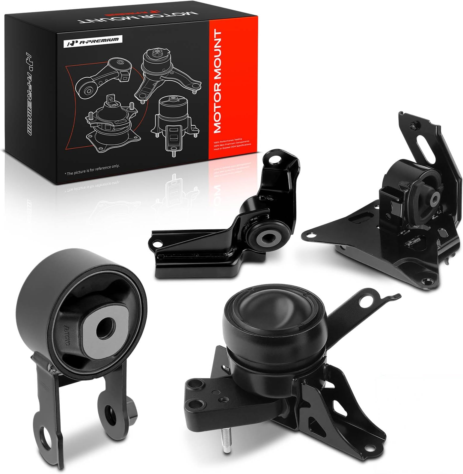 A-Premium 4PCS Engine Motor Mount Transmission Mount Torque Strut Mount Set Compatible with Toyota Yaris 2006-2011 2015-2017 L4 1.5L, Automatic Transmission, Replace# 1236421020, 1236437010