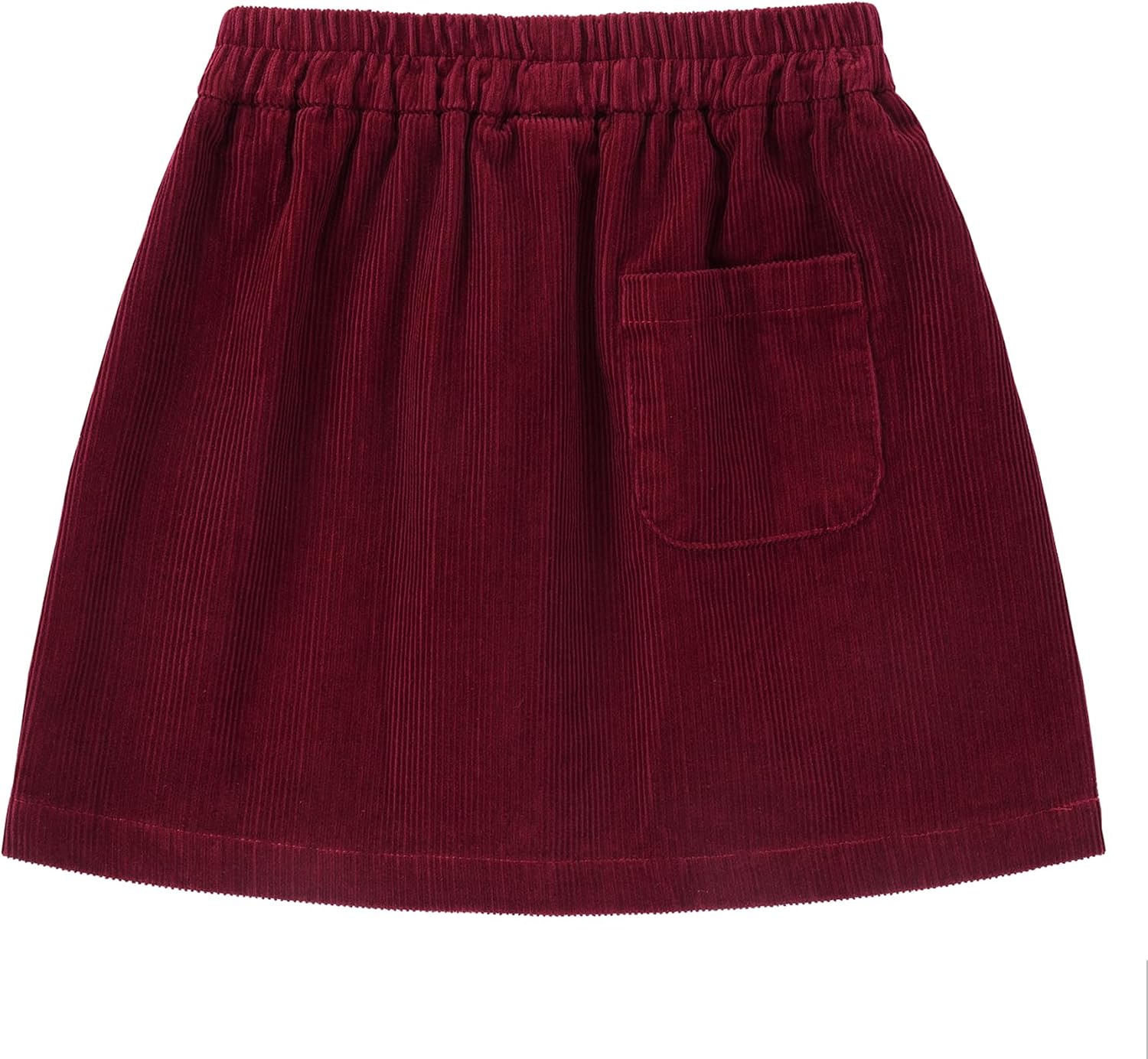 Girls Corduroy Skirt with Built-in Shorts and Pocket