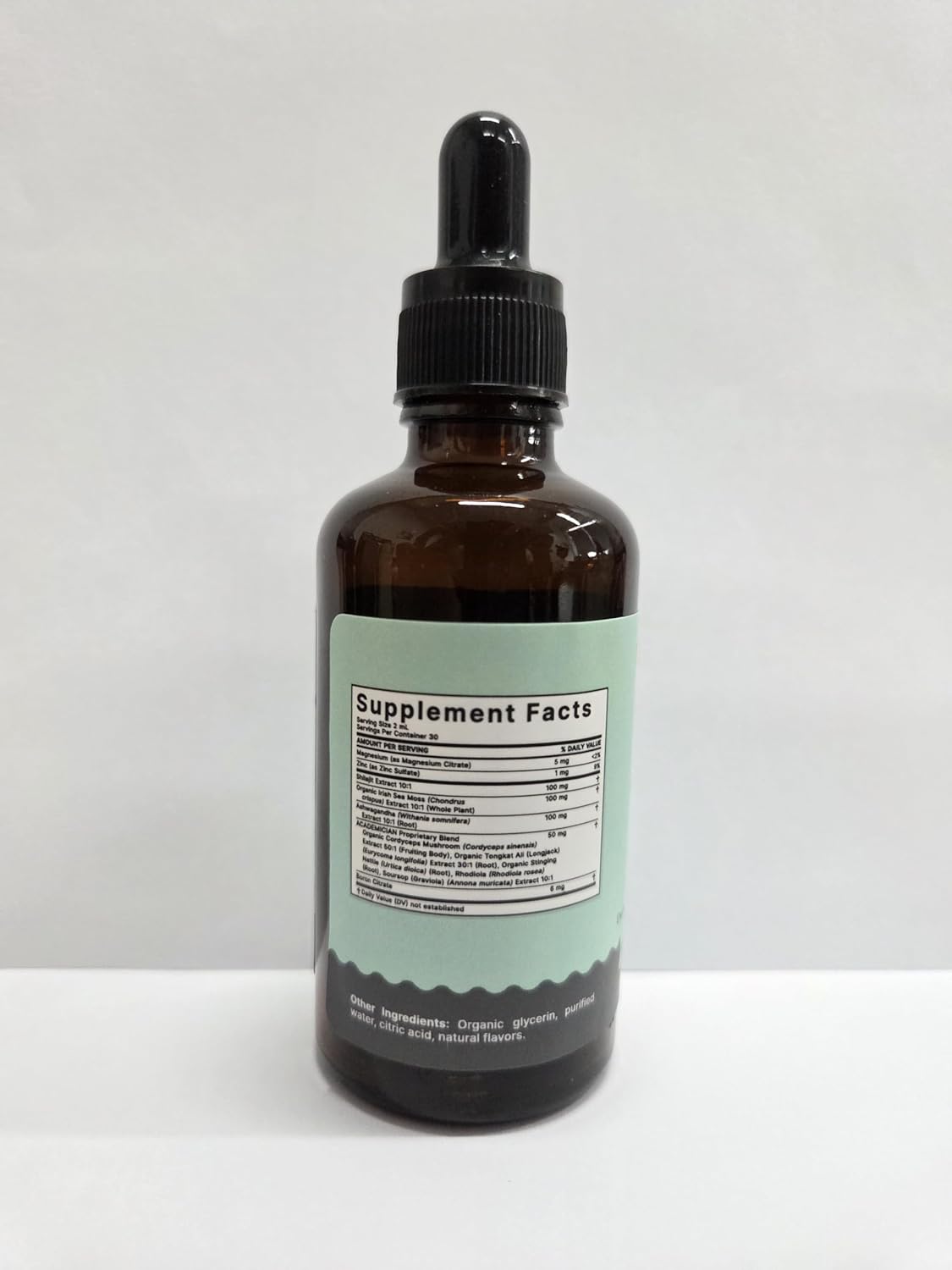Magnesium Citrate Liquid with Ashwagandha Drops Shilajit Zinc Drops - 60ml